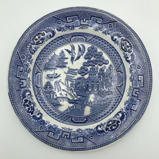 Antique 1883 - 1920 Blue Willow 9 " Plate Petrus Regout & Co Maastricht Holland