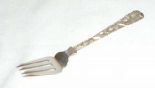 Early 20th Century Decorative Chinese Export Silver Pickle Fork