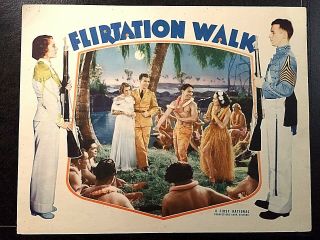 Flirtation Walk 1934 Rare Lobby Card - Dick Powell,  Ruby Keeler,  Pat Obrien