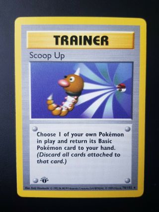 ⚡nm Scoop Up 1st Edition Shadowless Base Set (78/102) Pokemon Card Rare Wotc