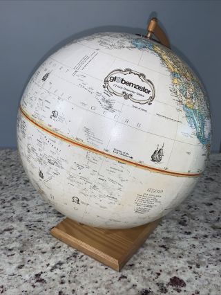 Vintage Replogle Globemaster 12 Inch Globe Leroy M.  Tolman Wood Base