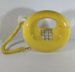 Vintage Rare Western Electric Yellow Touch Dial Donut Telephone Phone