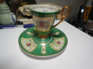 Vintage Demi Tasse Cup And Saucer,  Fancy Japan Old Estate