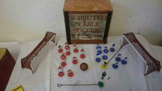 Rare 1950’s Vintage Subbuteo Table Soccer Set with paperwork and leaflets 2