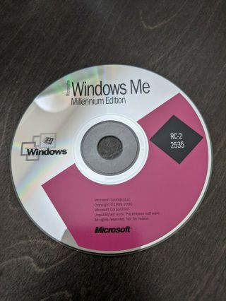 Ultra Rare: Microsoft Windows Me Codename Millennium Rc - 2 Build 2535 (beta)
