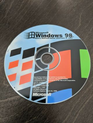 Ultra Rare: Microsoft Windows 98 Codename Memphis Beta 2 Refresh Build 1602