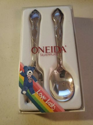 Silver Plate Oneida Community Silver Plated Child’s Spoon And Fork Set