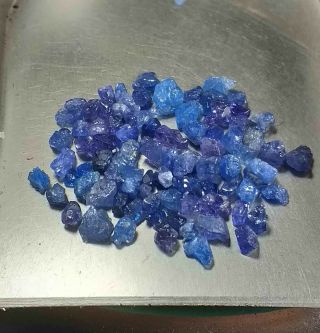10.  8ct Rare Color Never Seen Before Neon Cobalt Blue Spinel Crystals Specimen