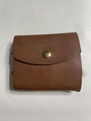 Vintage Unmarked Leather Fly Wallet Full Of Streamer And Other Flies