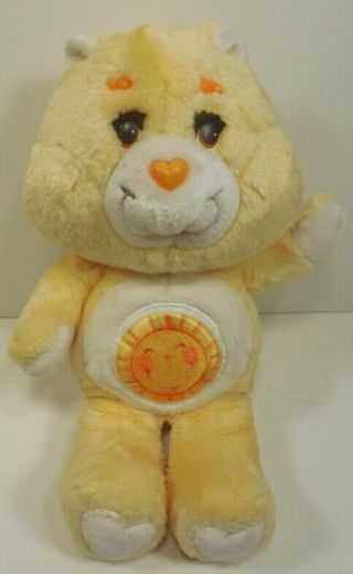 Kenner 1983 Vintage Care Bear Yellow Funshine Sun Sunshine 13 " Plush Stuffed 80s