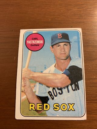 1969 Topps Carl Yastrzemski Boston Red Sox 130 Baseball Card Vg - Vg - Ex