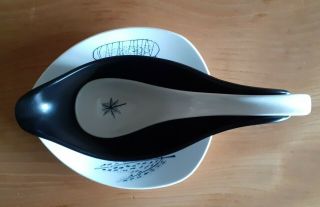 Rare Midwinter Gravy Boat,  Stand & Ladle Nature Study By Terence Conran 1955