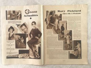 RARE 1928 Cinemonde Madge Bellamy Mary Pickford Jeanne Helbling Buster Keaton 2