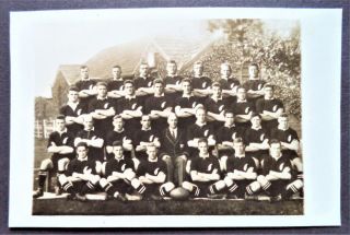 Zealand Invincibles 1924 - 25 Rugby Union Team To The Uk Rare Sepia Postcard