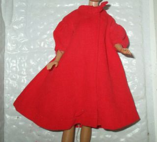 Vintage Barbie: Red Flare 939 Velvet Coat Vgc 1962 - 1965
