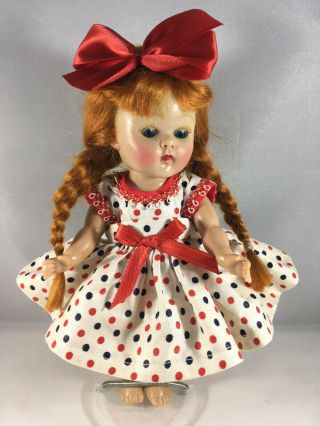 Vintage Red & Black Polka Dot Dress Fits Ginny,  Bloomers & Hair Bow (no Doll)