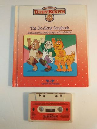 Vintage Teddy Ruxpin The Do - Along Songbook Book Cassette Wow Loose