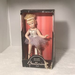 Vintage Poseable Porcelain Ballerina Doll Still
