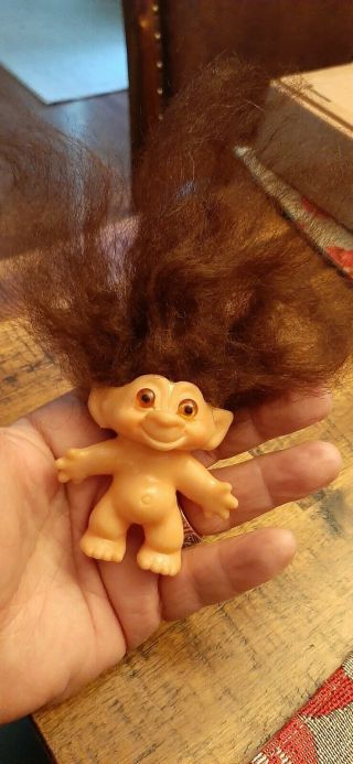 Thomas Dam Troll Doll 2 1/2 " W/brown Hair