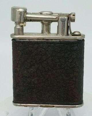 Vintage/ Antique German Lift Arm Petrol Lighter Leather Wrap