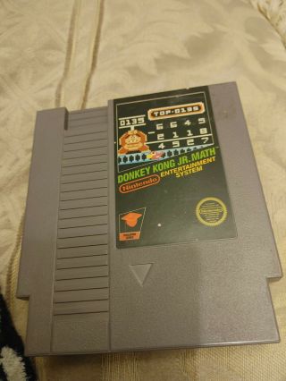 Donkey Kong Jr.  Math For Nes.  Rare.  Cleaned & Authentic.
