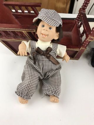 Palm Pal Gi - Go Bean Bag Doll Funny Face 8 " Standing Vintage Baby Boy