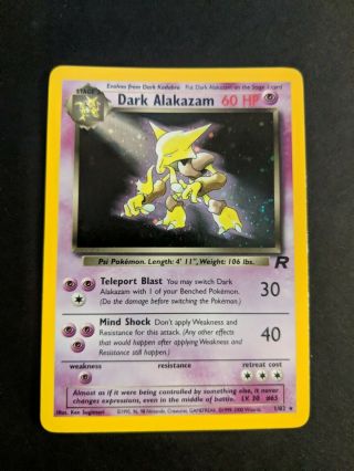 Pokemon - Dark Alakazam - Holo - Team Rocket 18/82 - Rare - Lp