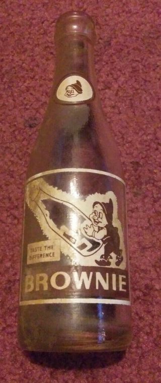 Vintage Antique Brownie Beverage 7 Fl Oz Bottle - Seven - Up Bottling Co Inc