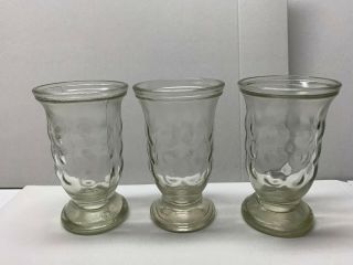Vintage Antique Drinking Glasses Bubbled Look Set Of 3