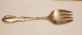 Antique Wm Rogers Mfg Co Extra Plate Silver Large Serving Fork 9 