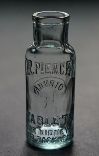 Antique Pill Bottle - Dr.  Pierce’s Anuric Tablets For Kidney And Backache