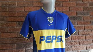 Rare Vintage Boca Juniors Football Shirt 2002.  Size Medium.