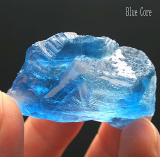49g Rare Ladder - like Blue‘blue core’ Fluorite Crystal Mineral Specimen/China 181 2