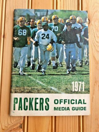 Rare Vintage 1971 Green Bay Packers Media Guide Yearbook Press Book Program Nfl