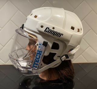 Vintage Cooper Sk2000 L Hockey Helmet - Itech Ii 2 Shield - Rare