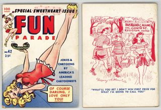 Army & Navy Fun Parade 42 - Rare - Great Gga Cover & Art - 1949 - Comic Stories