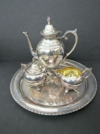 Vintage Wm A Rogers 4 Piece Silver Plated Tea/coffee Set