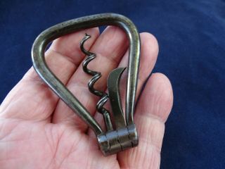 Lovely Rare Antique Victorian Folding Bow Corkscrew With Foil Cutter " Bb Wells "