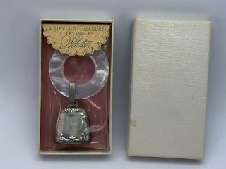 Webster Vintage 1968 Sterling Silver Baby Rattle -,  - No Mono