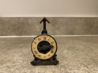 Vintage Die - Cast Miniature Antique Finish Clock Pencil Sharpener