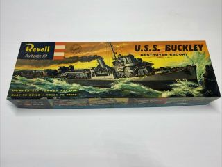 Vintage Revell U.  S.  S.  Buckley Destroyer Escort Rare Kit,  1/248 Scale