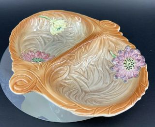 Shorter Sons Trent Antique Vintage Staffordshire 9” Divided Relish Dish Pottery 2