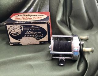 Vintage Shakespeare Direct Drive 1924 Level Wind Reel W/ Box