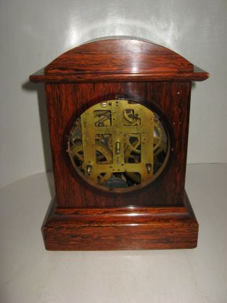 Rare Antique Seth Thomas Adamantine Flame Mahogany 8 Day Clock 4 Parts