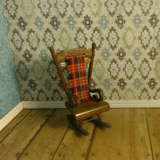 Vintage Dollhouse Furniture Rocking Chair 1031