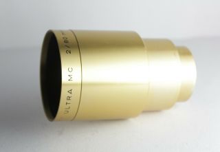 Rare Isco Optic Ultra Mc F/2 80mm 3,  15in.  Lens Cine Projection Cinelux 35mm