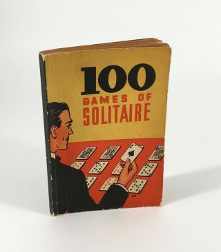 Antique Vintage 100 Games Of Solitaire Book Card Games