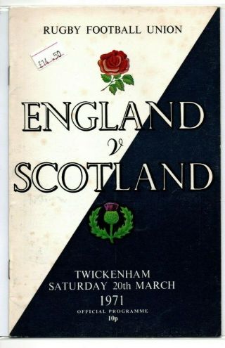 England V Scotland 20th March 1971 Programme Rare