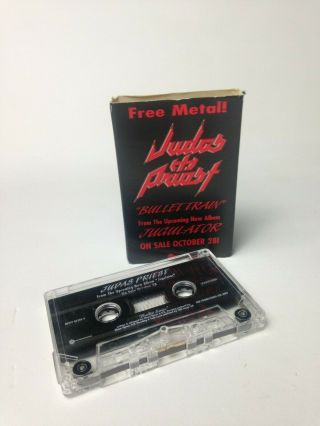 Judas Priest Bullet Train Cassette Single Rare Promo Tape Jugulator Heavy Metal