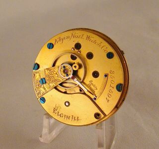 130 Years Old Movement Dial Elgin 11 Jewels Hunter Case Size 18s Pocket Watch